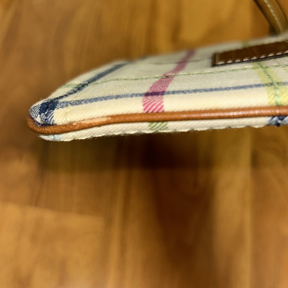 NWT Coach Zipper Wristlet In Fabric Plaid - Picture 11 of 11